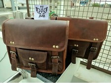 Borsa da sella per bici vintage in pelle di alta qualità borsa bagaglio due l...