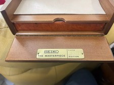 Seiko the masterpiece scatola controscatola box in legno di rovere nos mai usata