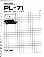Pioneer PL-71 Giradischi