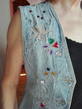 Gilet jeans donna vintage 