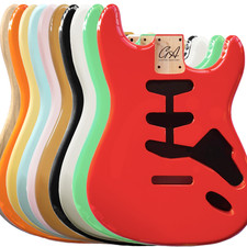 STRAT Chitarra Corpo Nitro, Poly, Incompiuto Alder Ash Guitar Anatomy