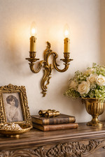 Applique murale double - double, bronze