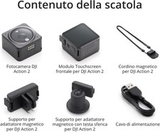 DJI Action 2 Dual Screen Combo (32GB), Action Cam 4K con Modulo di Alimentazione