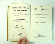 LIBRO ANTICO DI SCUOLA LOMBARDO VENETO 1855 SCIENZA NATURALE ZOOLOGIA BOTANICA