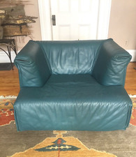 Italian leather chair vico - by,