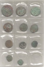 Roma lotto per studio, 11 antiche monete da pulire ed identificare.