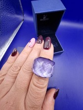 Anello Flash Swarovski Nirvana glitter lavanda, misura 55, 1070125