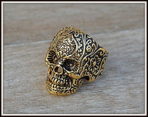 Bague chevalière teschio - bague,