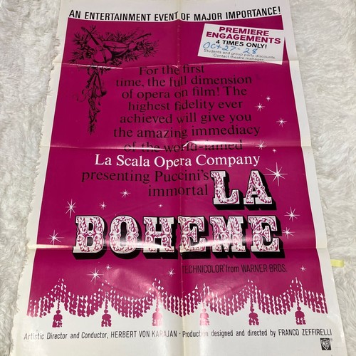 Boheme 1965 poster retro - la,