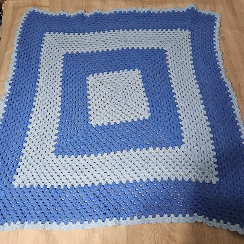 Coperta fatta mano - coperta, blu