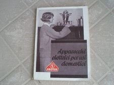 ANTICO CATALOGO APPARECCHI ELETTRICI PER USI DOMESTICI PROTOS - ANNO 1929