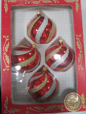 4 palline di Natale vintage