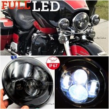 FARO 7" Anteriore FULL LED PER Harley Davidson Bobber Sportser Dyna BIANCO GHIAC