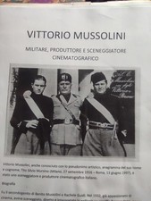  PNF AUTOGRAFO VITTORIO MUSSOLINI FIGLIO DEL DUCE MILITARE E PRODUTTORE