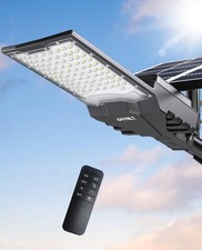 Lampione Solare LED Esterno, 6500K Faro led Esterno con Pannello Solare, IP67