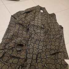 Vestaglia Uomo CESARE DE ROVERI Pura Seta 100% Tg 52 Fantasia Cachemire Con Scat