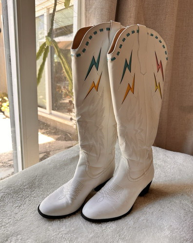 Stivali alti western bianchi