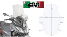 Parabrezza trasparente PIAGGIO Mp3 300 HPE 2019 2020 2021 2022 2023 2024 GIVI