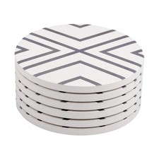  6 Pcs Sottobicchieri Marmo