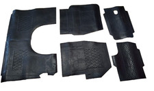 KIT TAPPETI  IN  GOMMA  PER  FIAT  600 EPOCA 6PZ  NERO 