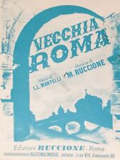 Spartiti - Vecchia Roma - Fox per Canto - Mandolino o Fisarmonica - 1975