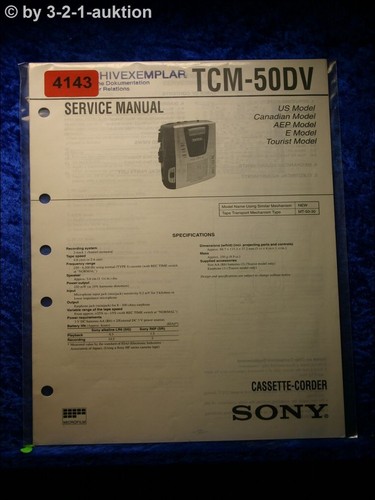 Manuale servizio sony tcm - manuale,