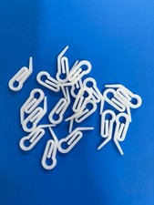 40 PZ GANCIO PER TENDE NYLON BIANCO PAPERINO BASTONI BROBOSCITE PICCOLO INTERNI