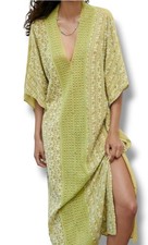 Abito maxi caftano Zara verde