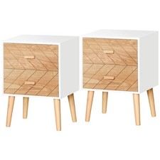 Homcom set comodini - set, 2