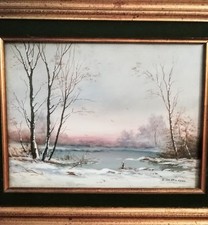 Dipinto Paesaggio Invernale
