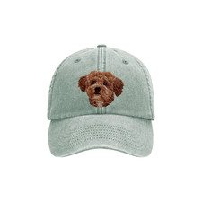 MALTIPOO EMBROIDERED BASEBALL CAP - 12 COLOURS - GIFT BOX