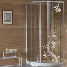 wall stickers adesivo adesivi fiori vetri box doccia decorazione bagno a0106