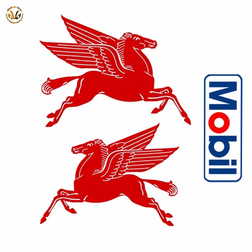 Mobil pegasus adesivi vintage