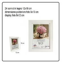 24 cornice legno bianche da