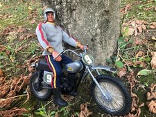 BIG JIM Mattel 1974 Honda Elsinore CR250 + BIG JIM motociclista giocattolo (tutt
