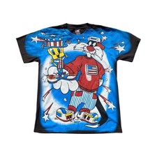 Giant Looney Tunes tshirt Warner Bros vintage 1997 stampa grande rara taglia L