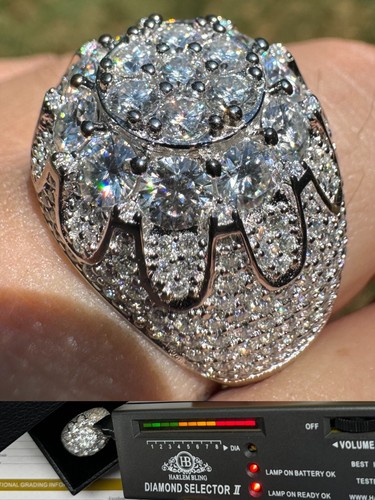 Anello moissanite rapper - moissanite,