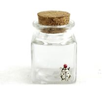 27217 Bomboniere Barattolo in Vetro Quadrato Coccinella Portafortuna Segnaposto
