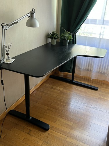 Scrivania nera angolo dx - ad,