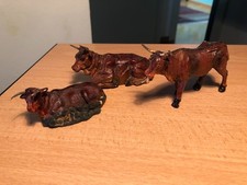 Statuine  Presepe - CONFALONIERI CHIALU - 3 Buoi in pasta - serie rossa