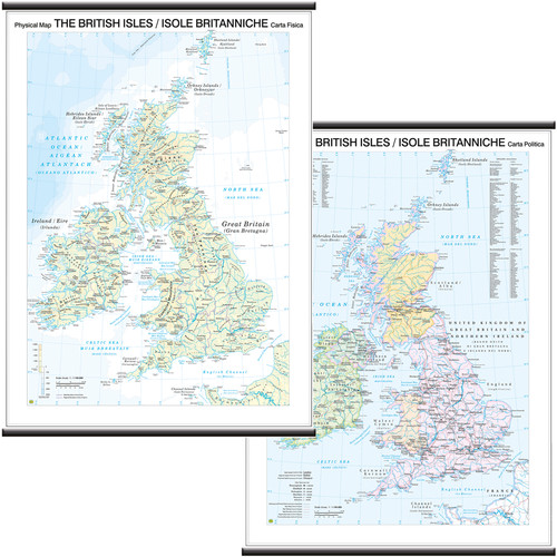 Carta geografica bifacciale - carta,