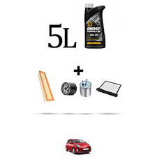 HOFFCAR Kit tagliando 4 FILTRI e 5L OLIO per Renault Twingo II 1.5 dci 48kw Dal 