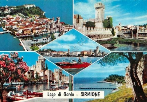 Cartolina sirmione vedute - sirmione,