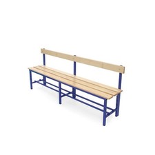 Panca spogliatoio con seduta e schienale, in acciaio, da mt. 2, Morale Sport,...