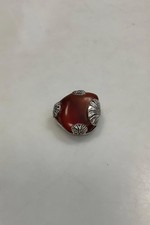 Anello Danese In Argento Spilla Con Ambra