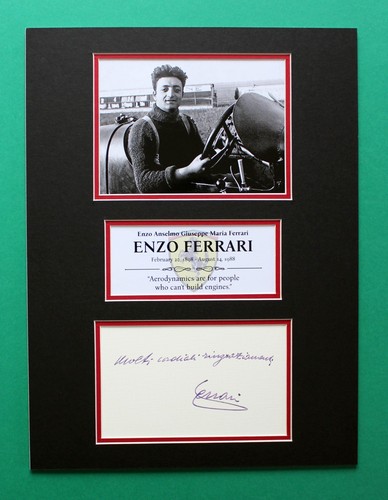 Enzo ferrari autograph art - autograph,