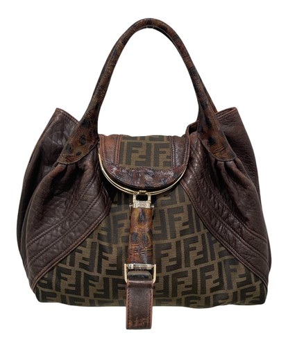Borsa spia fendi zucca tela - zucca,