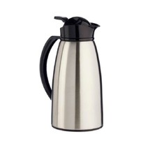 Termos Caraffa Termica Acciaio 1LT Doppia Parete Tappo a Vite Tasto Apertura Vel