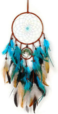 Acchiappasogni Blu, Dream Catcher Acchiappasogni Da Parete Decorazione Con Piume