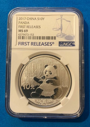 China silver panda - , yuan